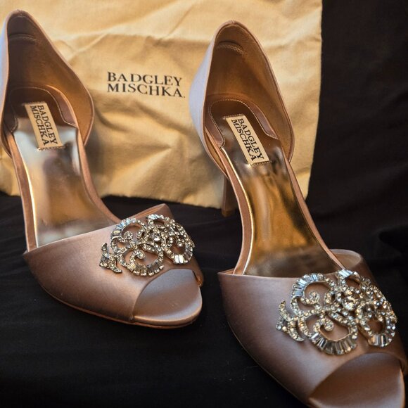 Badgley Mischka Dusty Rose/Pink. Size 9. Salsa Pump New in Box - Picture 1 of 6